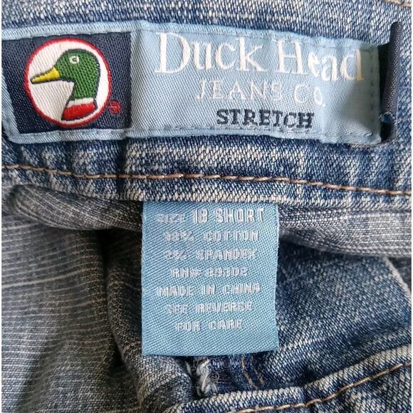Womens Duck Head Blue Denim Jeans Wide Leg 18 Short 38x28 Measured - Picture 6 of 6